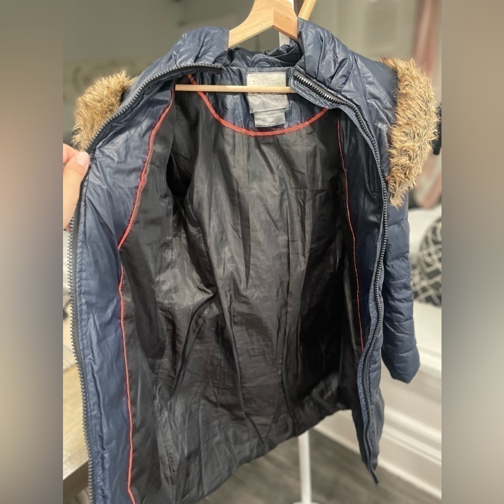 Kensie, Women’s Black Puffer Quilted Coat, Faux Fur Trim Hood M - Picture 9 of 13